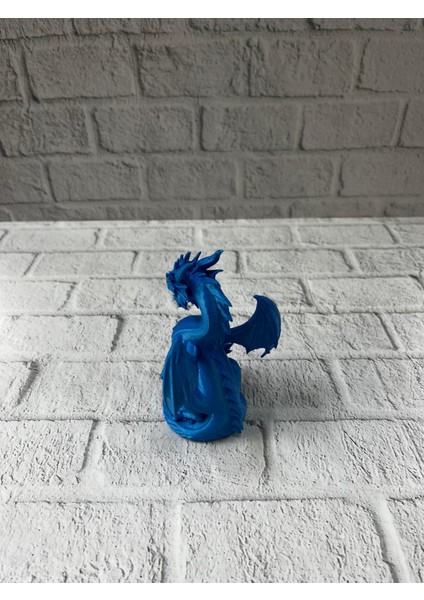 12 cm Mavi Ejderha Figürü Koleksiyonluk Dekoratif Biblo indirimleri