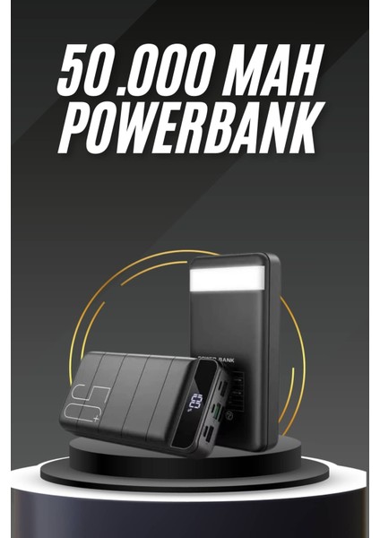 50.000 Mah LED Dijital Göstergeli USB Çıkışı Powerbank
