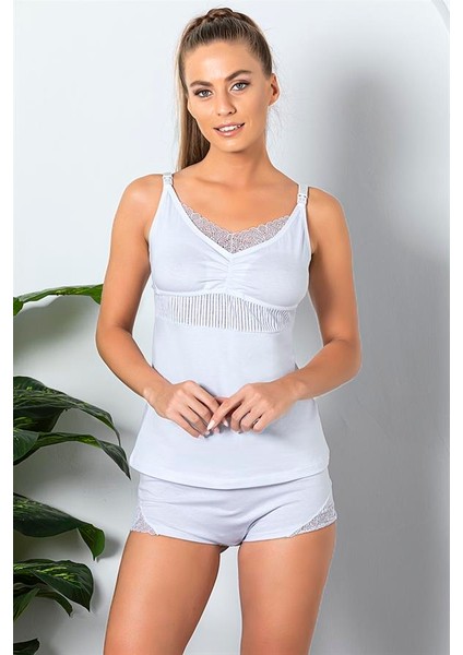 Pamuklu Emzirme Atleti Beyaz (MGP11786) fiyatları