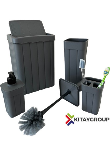 Renkli Fitil Desenli 4 Parça Banyo Seti, Rahatlık ve Şıklık Sunar fiyatları