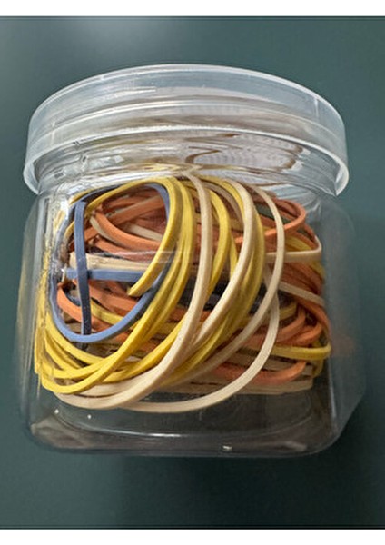 Renkli Ambalaj Lastiği 80 gr Kapaklı Kutuda Çok Yönlü Kullanım İçin Pratik