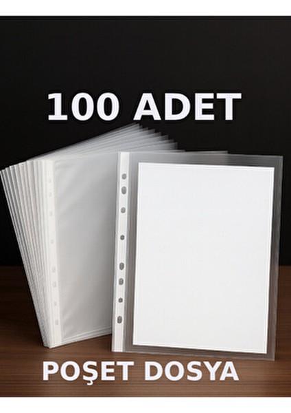 100 Adet A4 Şeffaf Poşet Dosya Föy Renkli ve Ölçüleriyle Pratik Kırtasiye Ürünü indirimleri