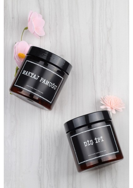 Amber Renkli Plastik Düzenleyici, 500 Ml, Banyo ve Makyaj Malzemeleri Kutu