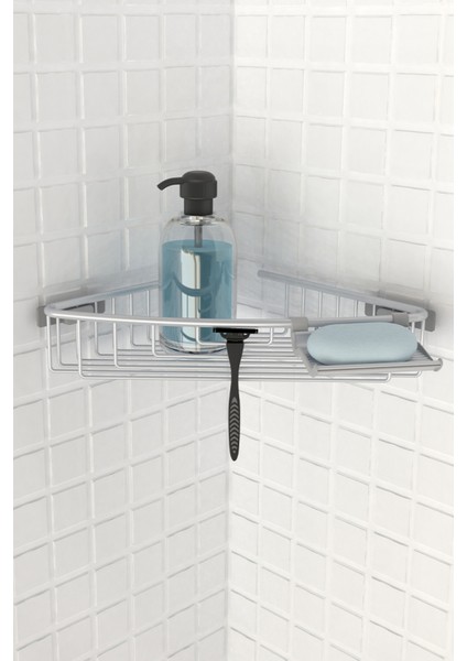 Paslanmaz Alüminyum Banyo Rafı, Mat Finish, Tekli, Şık ve Dayanıklı