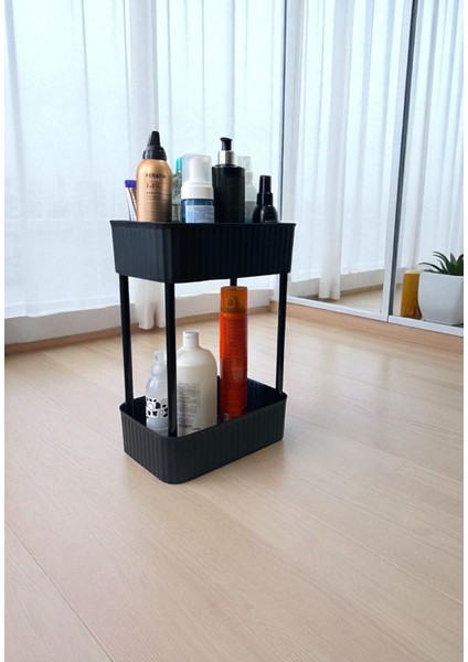 Çift Katlı Çok Amaçlı Banyo ve Mutfak Düzenleyici Raf Seti