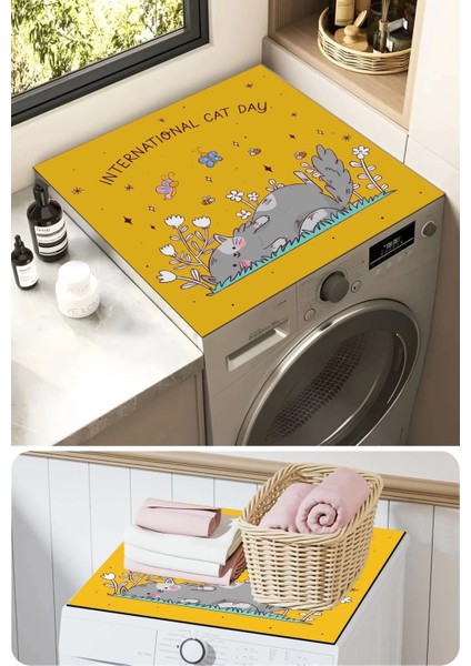 Çamaşır ve Kurutma Makinesi Üstü Kaymaz, Sıvı Geçirmez Düzenleyici Mat