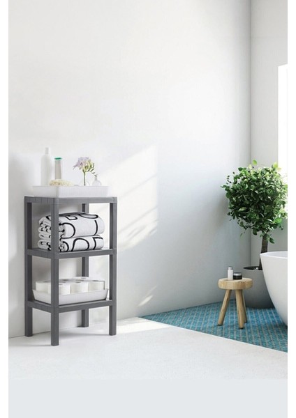 3 Katlı Çok Amaçlı Plastik Raf Ünitesi, Mutfak, Banyo ve Balkon Için fiyatları