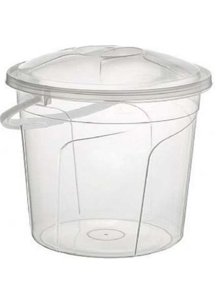 10 Litre Şeffaf Plastik Kova - Çok Amaçlı ve Dayanıklı