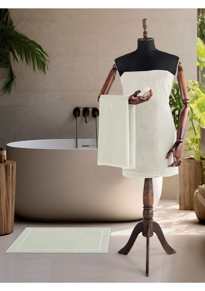 Yumuşak ve Hafif 3’lü Pamuk Banyo Havlu Seti (50X90, 70X140, 50X70)