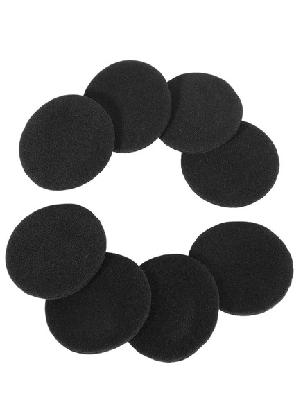 16 Çift 60MM Yedek Kulak Köpük Kulaklık Pedi Kulaklıklı Kulaklık Siyah (Yurt Dışından)