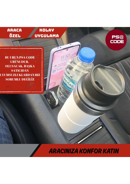 2019-2025 Model Rifter-Berlingo-Proace City-Doblo-Opel Combo Uyumlu Orta Konsol Bardaklık modelleri