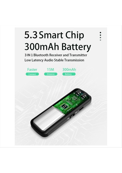 Vaorlo 3 In 1 Bluetooth 5 3 Ses Alıcı Verici 3 5mm Aux Jack Müzik Kablosuz Adaptörü Otomobil Hoparlörü Tv Pc Için (Yurt Dışından)