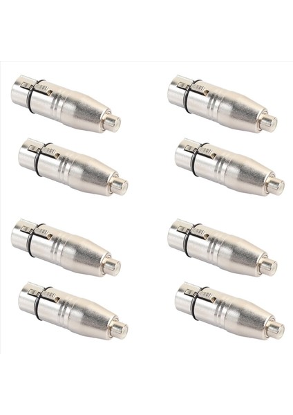 8pcs Xlr Ila Rca Adaptörü Rca Dişi Ila Xlr Dişi Adaptörü Jak Fişi Adaptörü (Yurt Dışından)