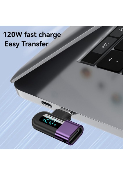 Elough 6A Dijital Ekran Tip C To Type C Tip C Otg Adaptörü 120W Hızlı Şarj USB C Kablosu Usb2 0 Konektör Siyah (Yurt Dışından) indirimleri