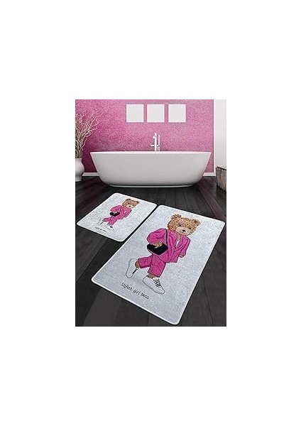 Chilai Girl Banyo Halısı Djt 2li Set