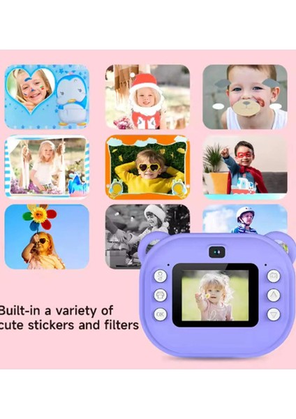 Dijital Video Kayıt Fotoğraf Çocuk Kamerası Anlık Termal Resim Kağıt Baskılı Vtn-09 indirimleri