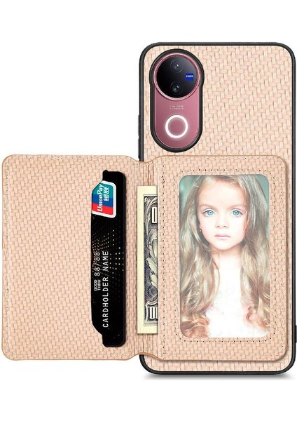 Vivo V50 Komple Kamera Güvenlik Standı Fonksiyonu Manyetik Kart Rfıd Için Kılıf (Yurt Dışından)