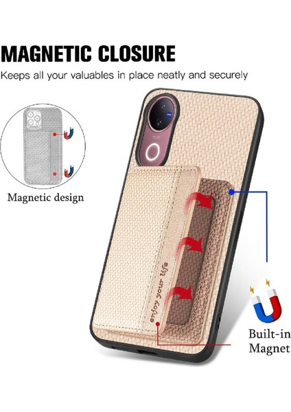 Vivo V50 Komple Kamera Güvenlik Standı Fonksiyonu Manyetik Kart Rfıd Için Kılıf (Yurt Dışından) indirimleri