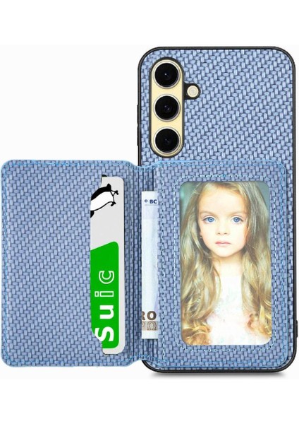 Samsung Galaxy A56 Stand Fonksiyonu Rfıd Engelleme Manyetik Kart Için Kılıf (Yurt Dışından)