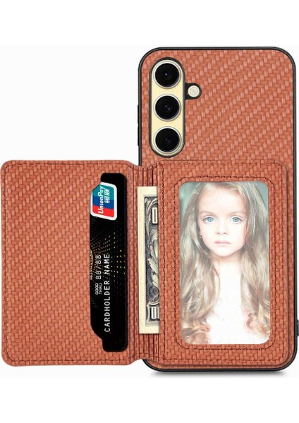 Samsung Galaxy A56 Stand Fonksiyonu Rfıd Engelleme Manyetik Kart Için Kılıf (Yurt Dışından)