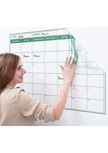 Mini Akıllı Kağıt Aylık Planlayıcı 85 x 56 cm + Kalem Renkli Yazı Tahtası fiyatları