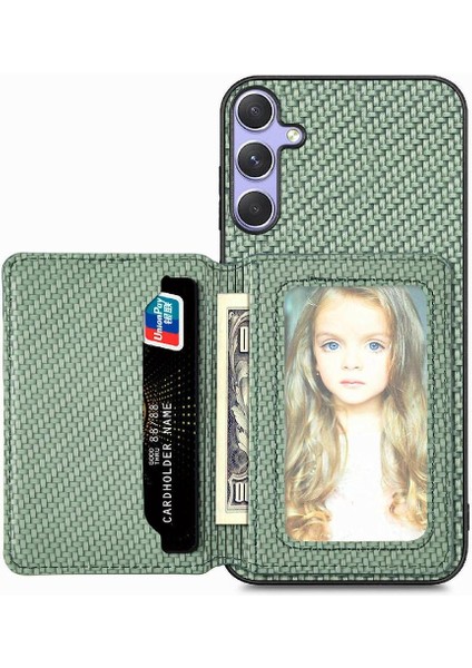 Samsung Galaxy S25 Manyetik Kart Tutucu Stand Fonksiyonu Rfıd Için Kılıf (Yurt Dışından)