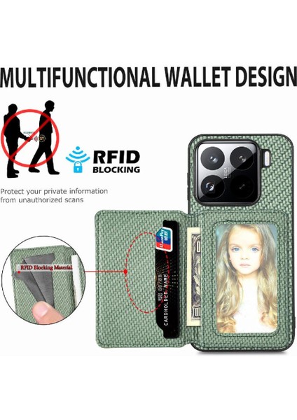 Xiaomi 15 Stand Fonksiyonu Için Kılıf Komple Kamera Güvenlik Manyetik Kart (Yurt Dışından) modelleri