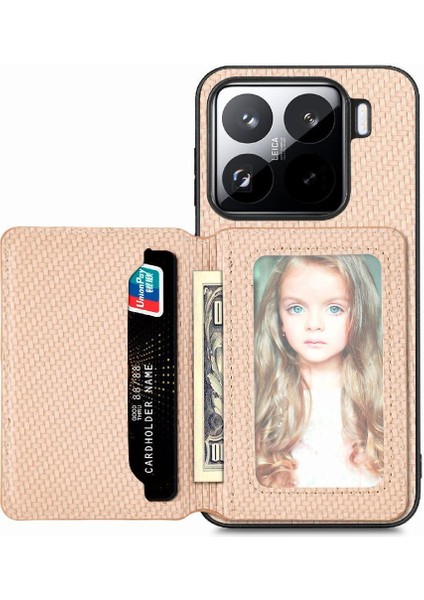 Xiaomi 15 Stand Fonksiyonu Için Kılıf Komple Kamera Güvenlik Manyetik Kart (Yurt Dışından)