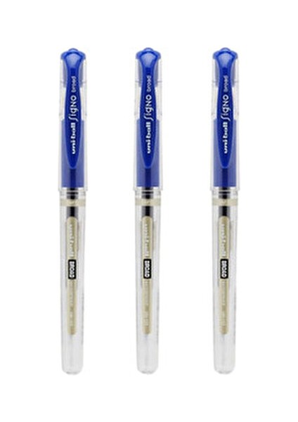 UM-153 Mavi 1.0 mm Uçlu Imza Kalemi 3 Adet Tek Ebatlı Kalemler fiyatları