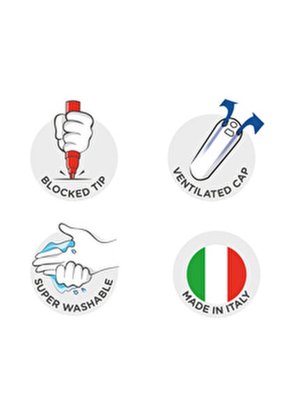 Bravo 12'li Süper Yıkanabilir Keçeli Boya Kalemi Renkli Kalın Uçlu Set indirimleri