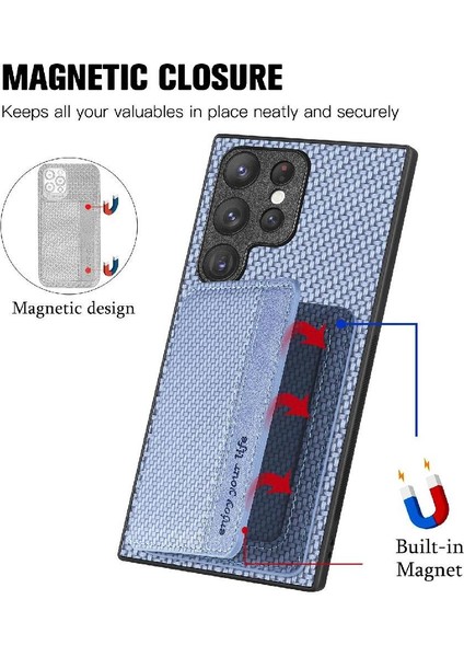 Samsung Galaxy S25 Ultra Rfıd Engelleme Manyetik Kart Tutucu Standı Için Kılıf (Yurt Dışından) fiyatları