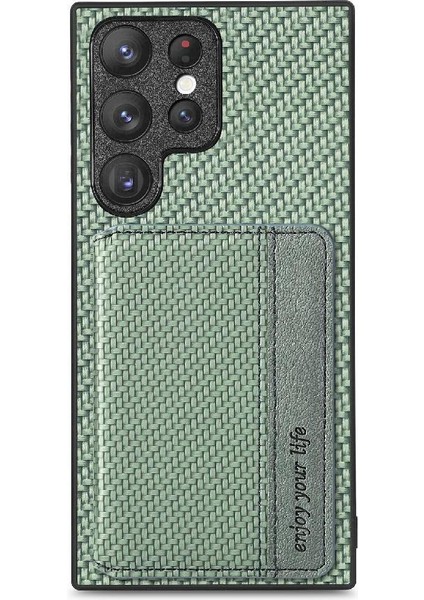 Samsung Galaxy S25 Ultra Rfıd Engelleme Manyetik Kart Tutucu Standı Için Kılıf (Yurt Dışından)