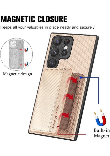 Samsung Galaxy S25 Ultra Rfıd Engelleme Manyetik Kart Tutucu Standı Için Kılıf (Yurt Dışından) fiyatları