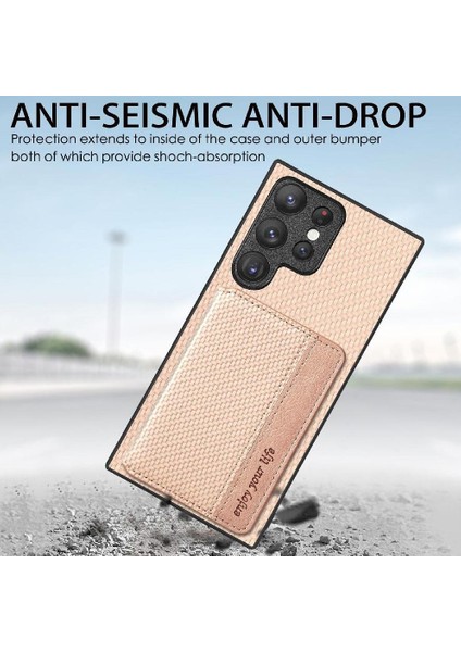 Samsung Galaxy S25 Ultra Rfıd Engelleme Manyetik Kart Tutucu Standı Için Kılıf (Yurt Dışından) fırsatları