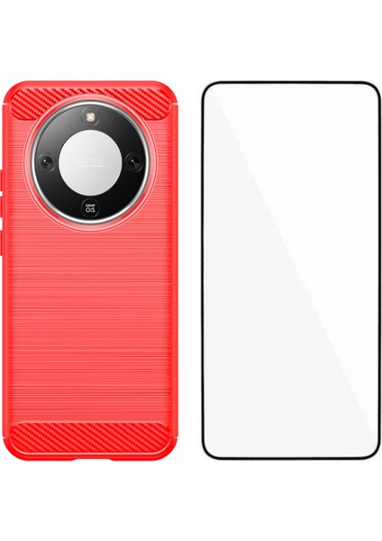 Honor Magic8 Lite 5g Büyük Lens Deliği Fırçalanmış Doku Tpu Telefon Kılıfı Ekran Filmi ile (Yurt Dışından)