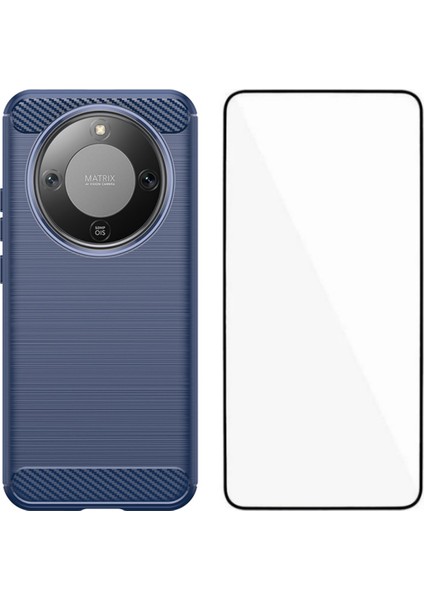 Honor Magic8 Lite 5g Büyük Lens Deliği Fırçalanmış Doku Tpu Telefon Kılıfı Ekran Filmi ile (Yurt Dışından)