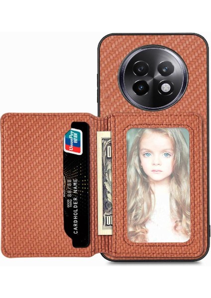 Realme 13 Plus 5g Stand Fonksiyonu Rfıd Engelleme Manyetik Kart Için Kılıf (Yurt Dışından)