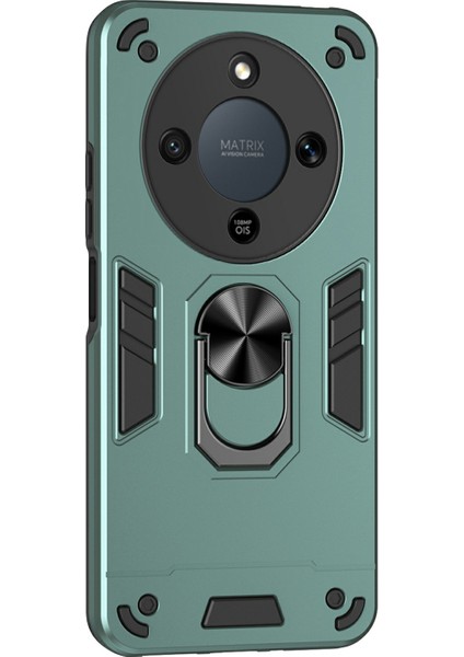 Honor Magic8 Lite 5g Kılıf Pc + Tpu Düşmeye Lı Telefon Kılıfı ve Halka Ayaklı Destek (Yurt Dışından)