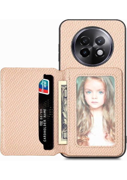 Realme 13 Plus 5g Stand Fonksiyonu Rfıd Engelleme Manyetik Kart Için Kılıf (Yurt Dışından)