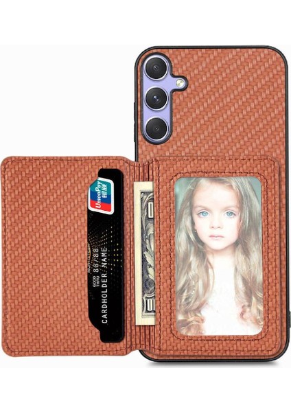 Samsung Galaxy S25 Plus Manyetik Kart Tutucu Rfıd Engelleme Kamera Için Kılıf (Yurt Dışından)