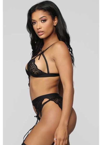 Siyah Dantelli Jartiyer Takımı TM1274 fiyatları