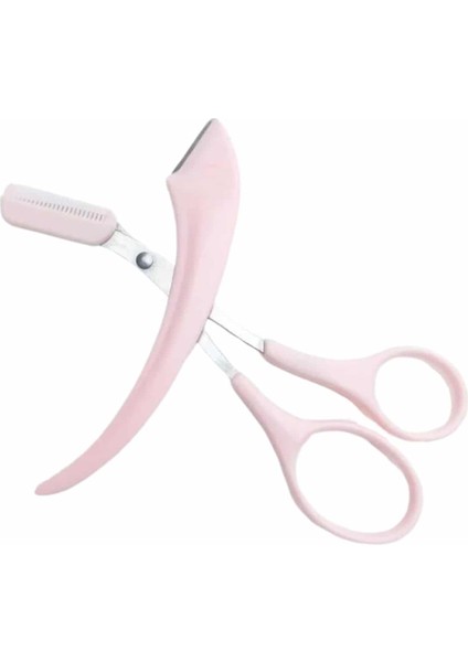 Taraklı Kaş Makası ve Ustura Seti Kaş Düzeltme Makası Kaş Bıyık Alma Aleti modelleri