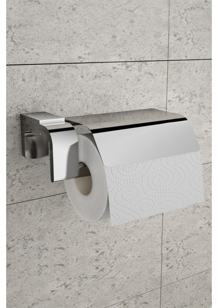 Şık Banyo Seti: Uzun ve Kare Havluluk ile Kapaklı Tuvalet Kağıtlık fiyatları