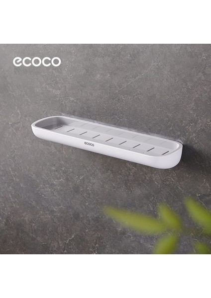 Pratik Duvara Yapışkanlı Banyo ve Mutfak Rafı, Gri Beyaz Renk