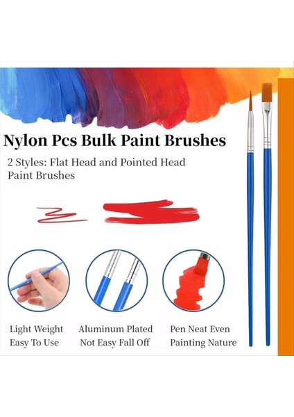 30 Adet Küçük Boya Fırçaları Dökme ve 10 Palet - 15 Adet Düz ve 15 Adet Sivri Boya, Yağ Akrilik, Suluboya Boyama Için (Yurt Dışından) modelleri