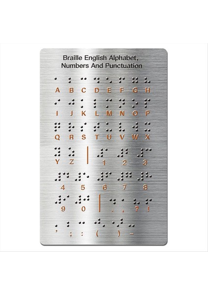 Braille Alfabe Kurulu, Yükseltilmiş Noktalar, Numaralar ve Noktalama Noktalaması Braille Yeni Başlayanlar Için Öğrenme, Eğitim Hediyeleri (Yurt Dışından)