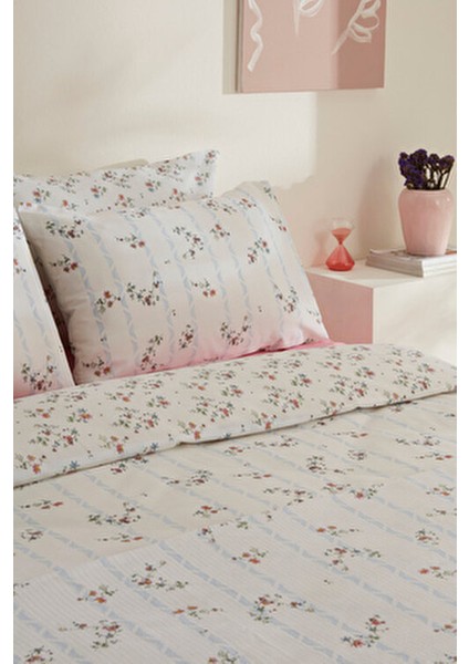 Visnu Desenli Çift Kişilik Pike Nevresim Takımı 200x220 cm Pamuk Polyester