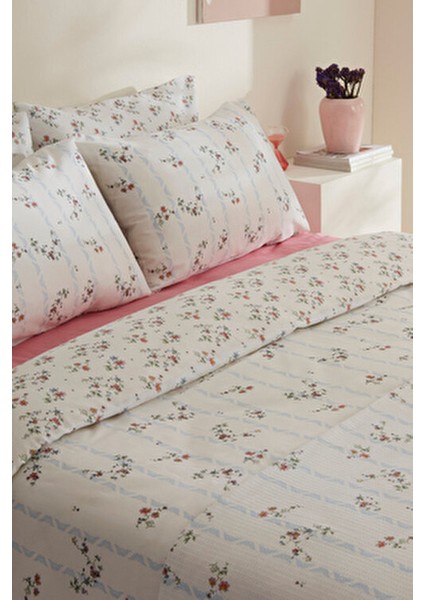 Visnu Desenli Çift Kişilik Pike Nevresim Takımı 200x220 cm Pamuk Polyester