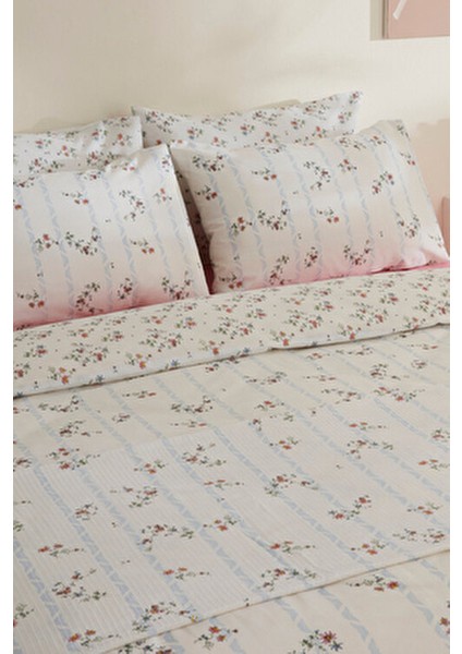 Visnu Desenli Çift Kişilik Pike Nevresim Takımı 200x220 cm Pamuk Polyester