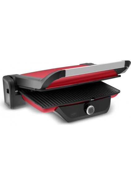 6 Dilim Izgara ve Tost Makinesi, Matte Kırmızı, Çok Fonksiyonlu